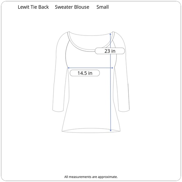 SOLD Lewit Tie Back Split Sleeve Sweater Blouse - Picture 8 of 8